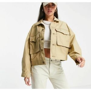 Levi's Loose cropped utility trucker jacket